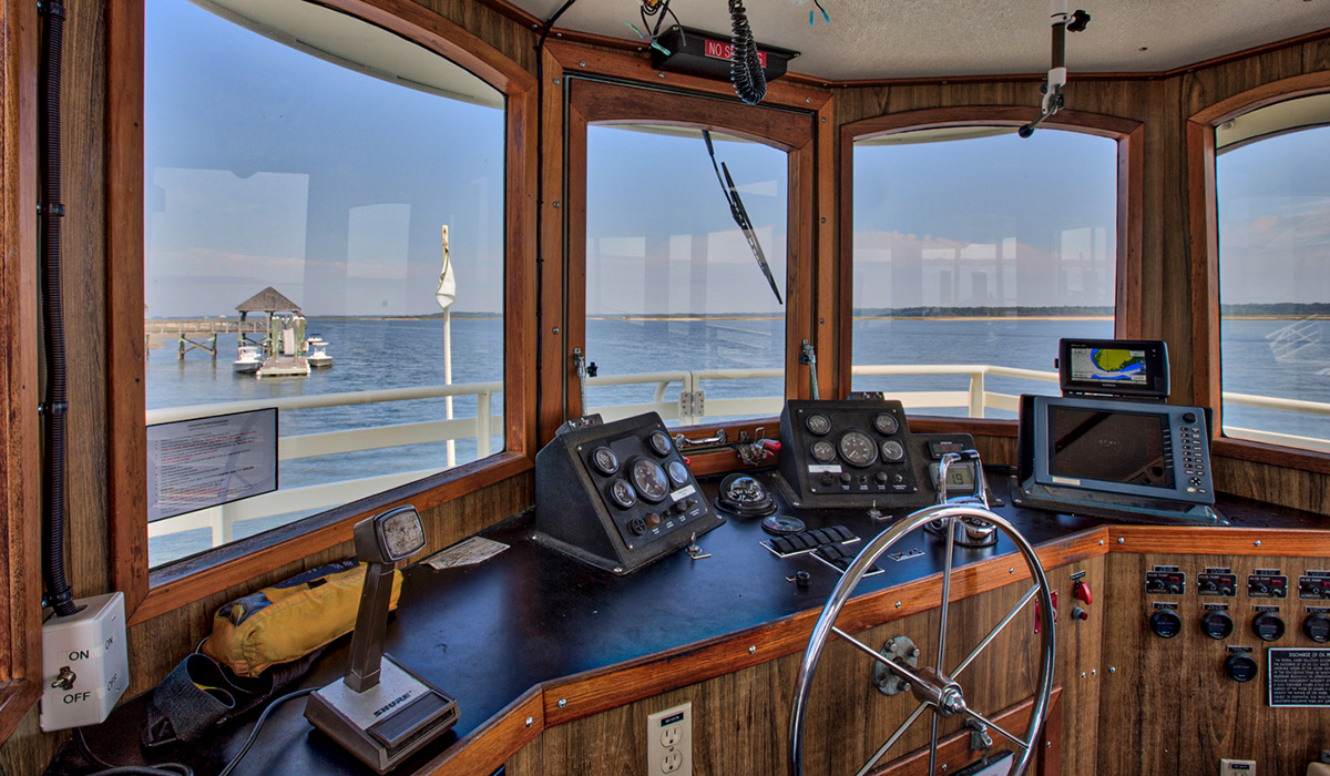 Photo of boat controls