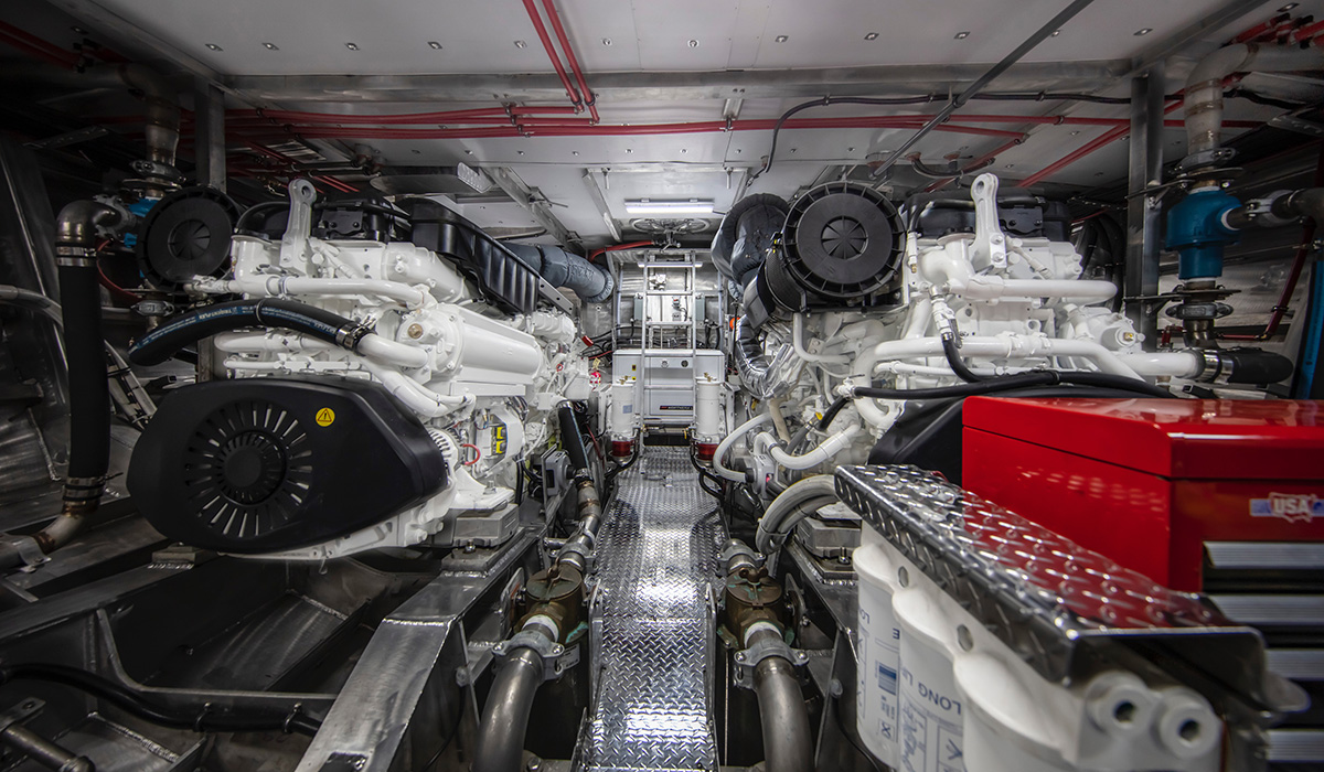 Photo of Susquehanna pilot boat engine room