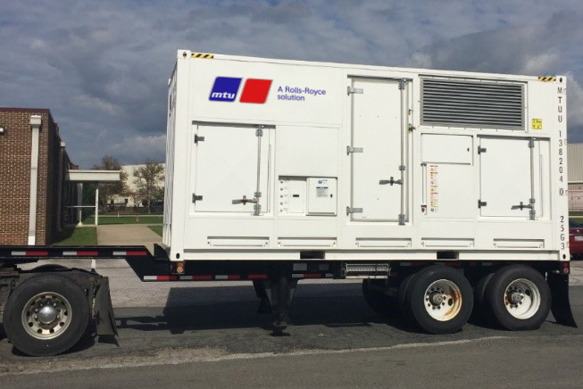 Photo of rental generator on trailer